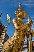 Bangkok Grand Palace, Wat Phra Keow (temple of the Emerald Buddha), Apsonsi, a half-woman, half-lion creature on the western end of the platform. 